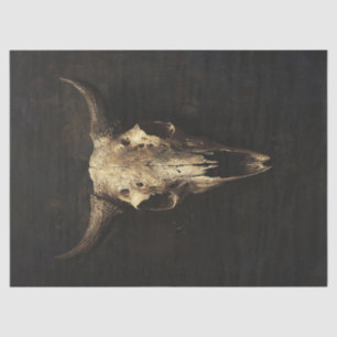 Papel De Seda Desenlace del cráneo gótico del toro