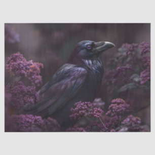 Papel De Seda Desenlace del follaje gótico Raven Purple