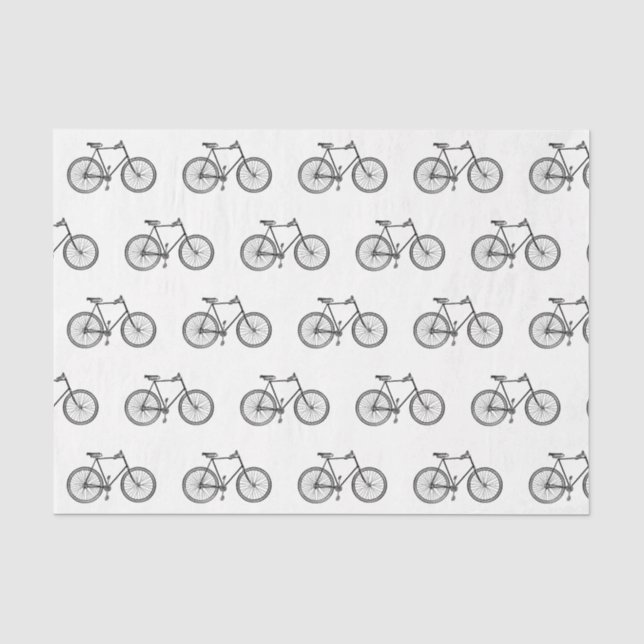 Papel De Seda Desenlace del patrón de bici de bicicleta de vinta (Anverso)