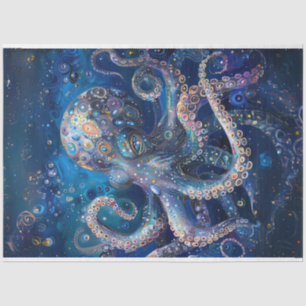 Papel De Seda Desenlace del pulpo de colores vivos