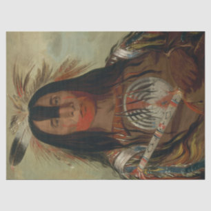 Papel De Seda Desenlace del retrato negro nativo americano