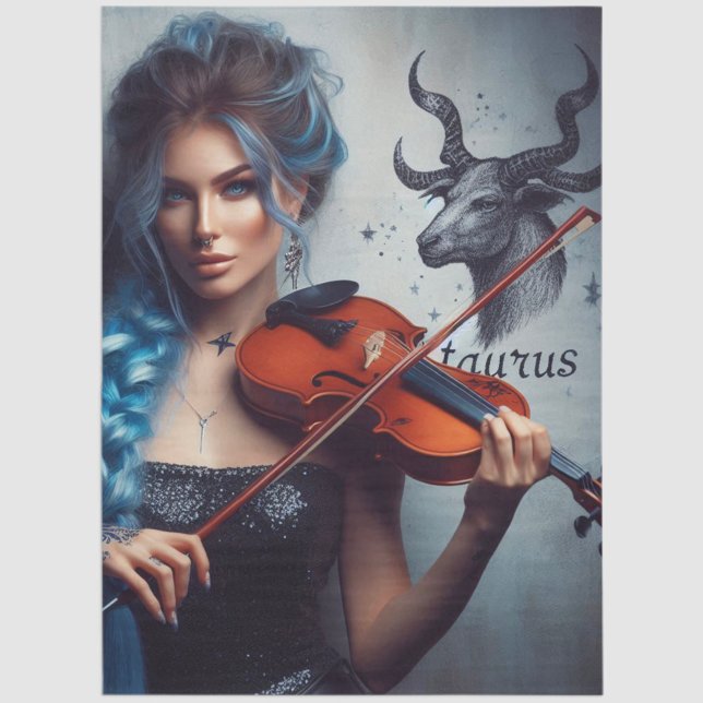 Papel De Seda Desenlace del violín del músico zodiaco Taurus (Subido por el creador)