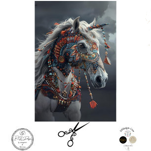 Papel De Seda Desenlace digital indio tribal pintado