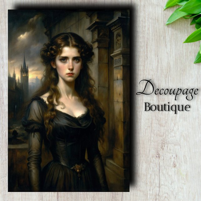Papel De Seda Desenlace gótico de romance (Gothic Romance Decoupage Tissue Paper)