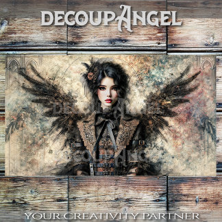 Papel De Seda Desenlace gótico oscuro de ángel