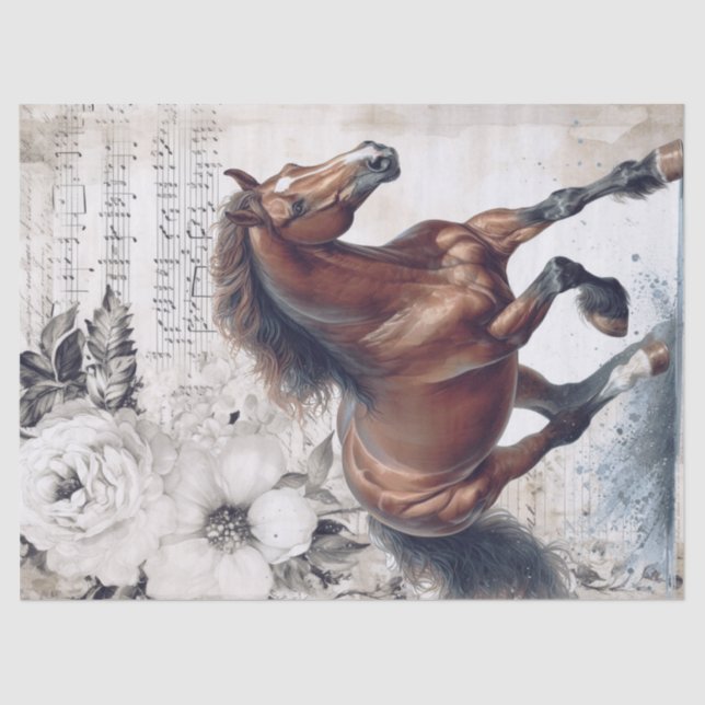 Papel De Seda Desenlace hanoverian de caballos (Anverso)