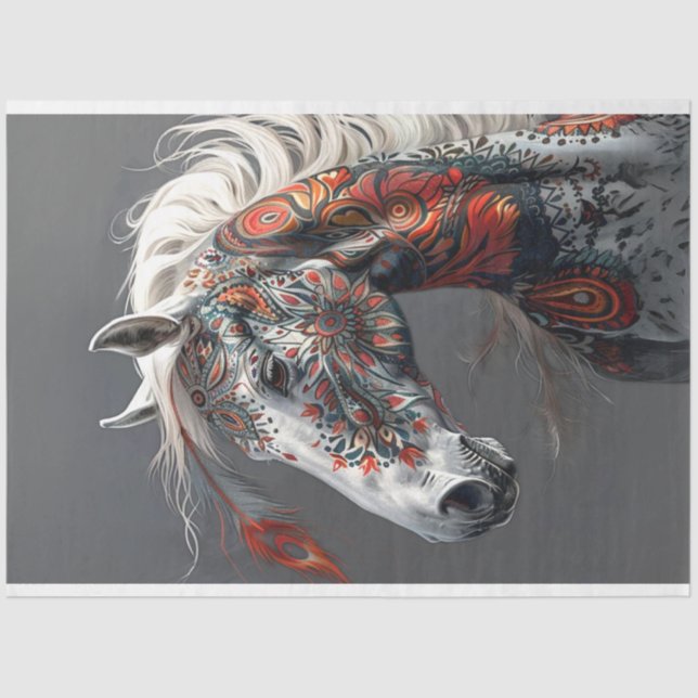 Papel De Seda Desenlace indio indio pintado (Anverso)