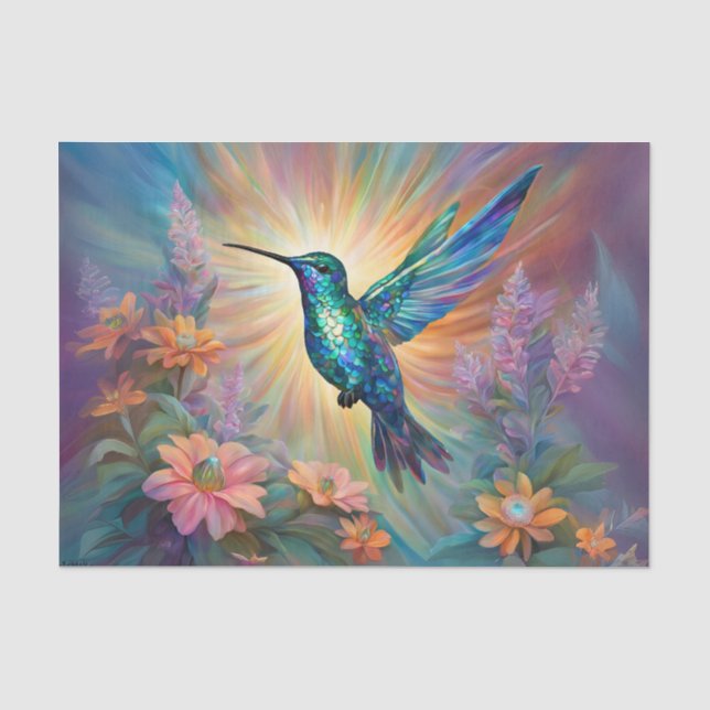 Papel De Seda Desenlace irlandés del colibrí (Anverso)