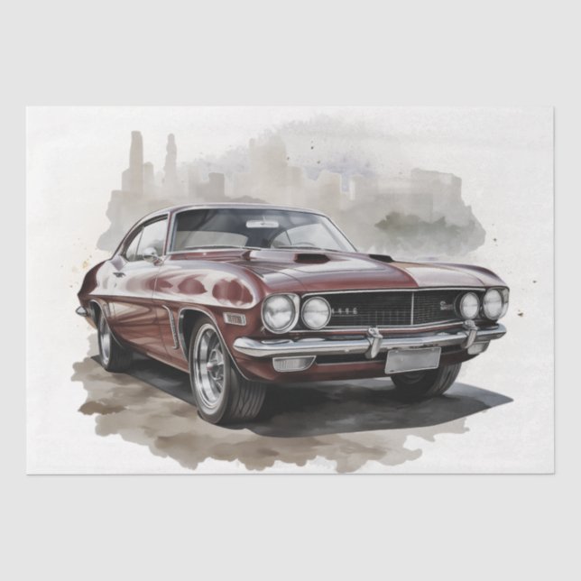 Papel De Seda Desenlace Muscular de Coche (Anverso)
