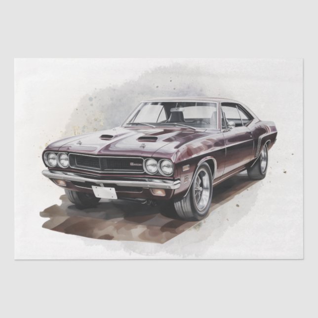 Papel De Seda Desenlace Muscular de Coche (Anverso)