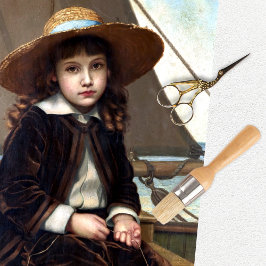 Papel De Seda Desenlace oceánico en barco ruso Chica de cosecha