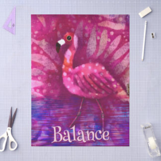 Papel De Seda Desenlace Personalizado De Flamingo Rosa Whimsical