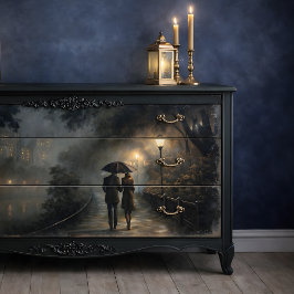 Papel De Seda Desenlace Romántico de Paseo por Lluvia