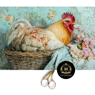 Papel De Seda Desenlace Rustic Rooster Pink Hydrangeas