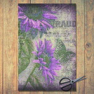 Papel De Seda Desenlace Rústico De Fútbol De Mariposa De Girasol