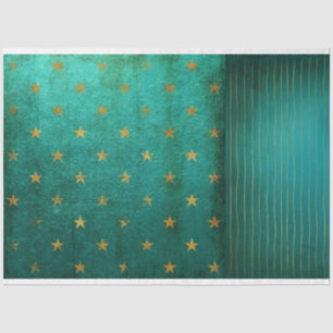 Papel De Seda Desenlace Turquesa Anticuado Vintage