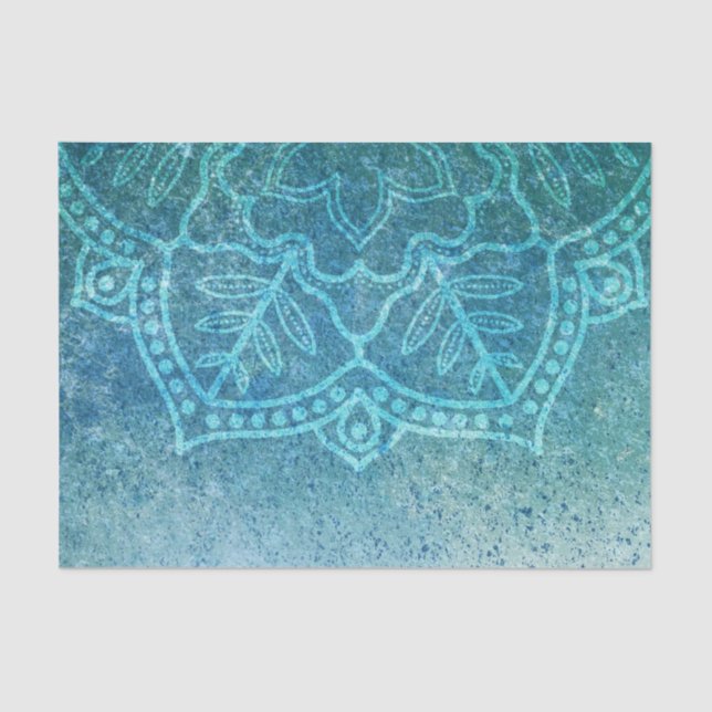 Papel De Seda Desenlace Turquoise Mandala (Anverso)