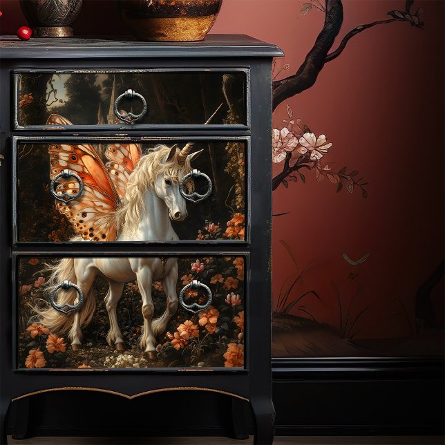 Papel De Seda Desenlace Unicornio de la mariposa naranja (Subido por el creador)