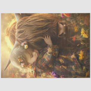 Papel De Seda Desenmascarar a un niño caprichoso con una vaca en