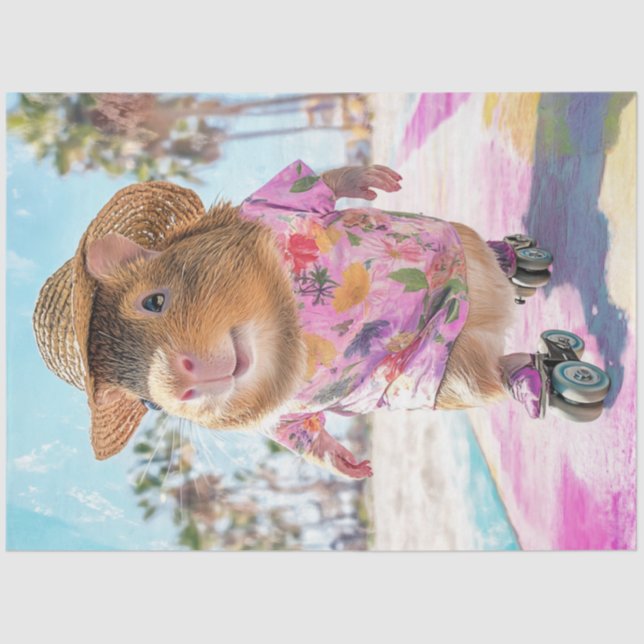 Papel De Seda Desenvolvimiento de la patinaje sobre hielo blanco (Anverso)