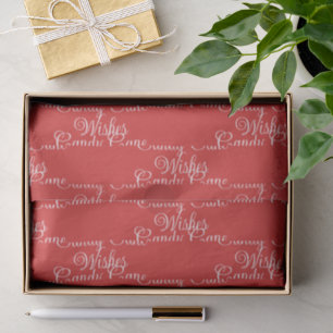 Papel De Seda Deseos de Caramelo de Caña Regalo Clásico Rojo d