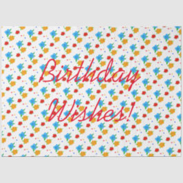 Papel De Seda Deseos de Cumpleaños Tejido