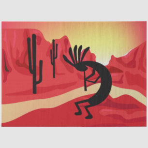 Papel De Seda Desert Kokopelli Sunset Southwest Decoupage