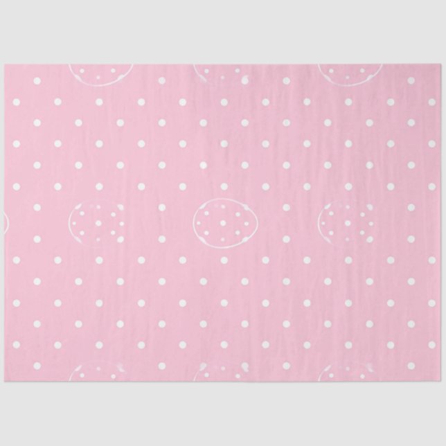Papel De Seda Desfile de Lunares Rosas (Anverso)