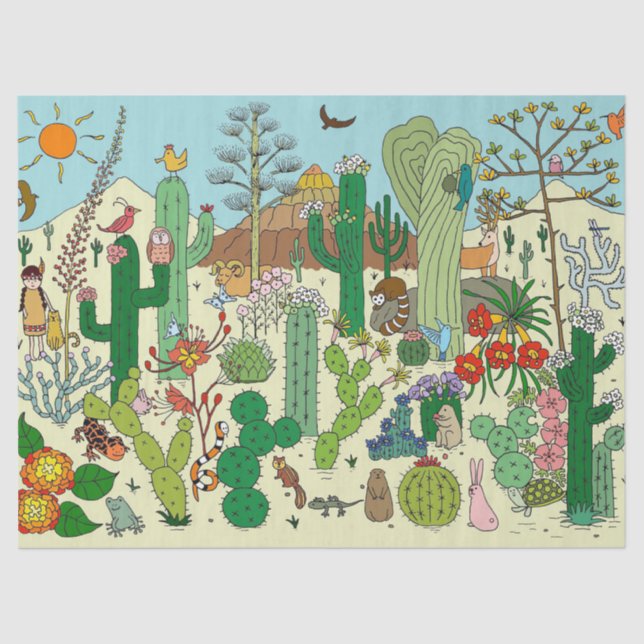 Papel De Seda Desierto de Arizona (Anverso)