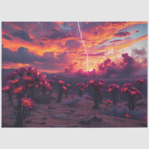 Papel De Seda Desierto de Flor de Relámpago – Tormenta Floral Su