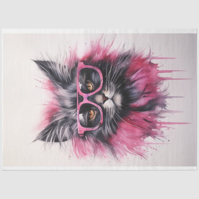 Papel De Seda Desiree Purple Cat (Anverso)