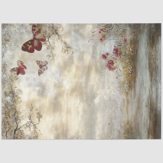 Papel De Seda Desmantelamiento del paisaje del libro de la izqui (Anverso)