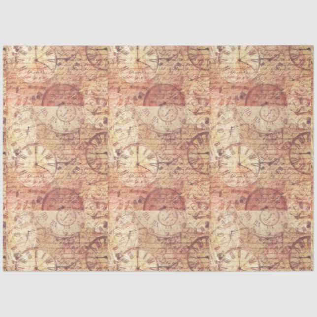 Papel De Seda Desmantelar Navidades de Punk de vapor de reloj re (Anverso)