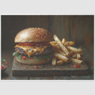 Papel De Seda Desmaquillaje de pintura de hamburguesas y frutos