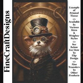 Papel De Seda Desmaquillaje Gorra de perro de Steampunk Goggles 