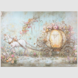 Papel De Seda Desmaquillaje Ornate Pastel Carriage Drace Caballo