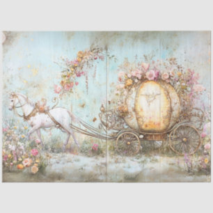 Papel De Seda Desmaquillaje Ornate Pastel Carriage Drace Caballo