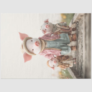 Papel De Seda Desmoronar a Mama Pig & Piglets