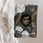 Papel De Seda Desnuda de abejas rusas de miel de cosecha vintage<br><div class="desc">Hemos diseñado esta hermosa abeja de miel y papel de tejido de desunión floral. Nuestro diseño incluye nuestras abejas de miel tipo boceto pintado a mano, así como nuestra corona dorada dibujada a mano, rosas negros y flores blancas. Se añaden los acentos de los elementos falsos de Relieve metalizado de...</div>