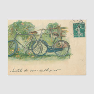 Papel De Seda Desnuda de bicicletas de postales francesas de Eph