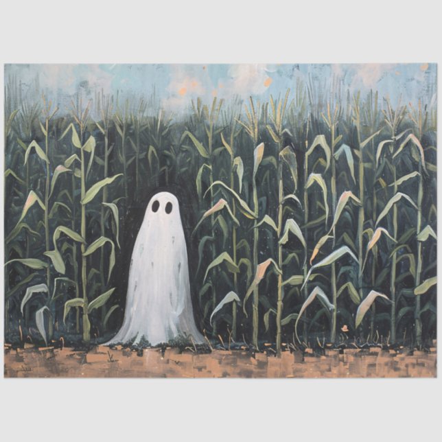 Papel De Seda Desnuda de campo de maíz fantasmal (Anverso)