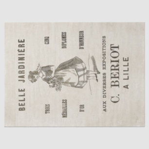 Papel De Seda Desnuda de la tipografía de la dama de jardín de c