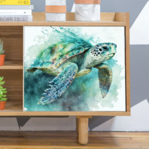 Papel De Seda Desnuda de tortugas marinas y burbujas