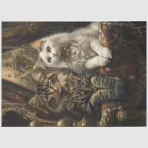 Papel De Seda Desnuda gatitos lujosos y gatos blancos