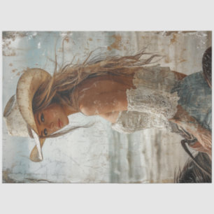 Papel De Seda Desnuda imagen de una joven dorada en caballo