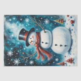 Papel De Seda Desnuda la escarpada muñeca nocturna de snowman Na