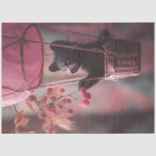 Papel De Seda Desnuda Whimsical Baby Bear Balón Eatin Berrie