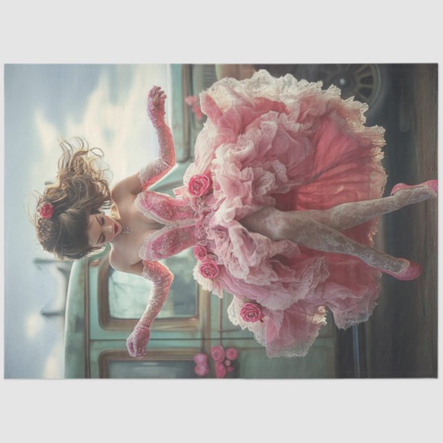 Papel De Seda Desnudar a la dama de San Valentín bailando un cam (Anverso)