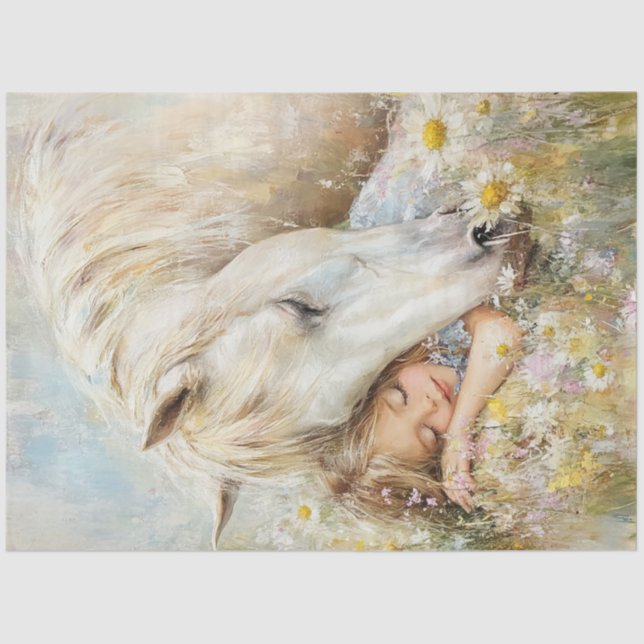 Papel De Seda Desnudar a los caprichosos caballos y a las hijita (Anverso)