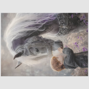 Papel De Seda Desnudar al chico con la cabeza roja y su majestuo